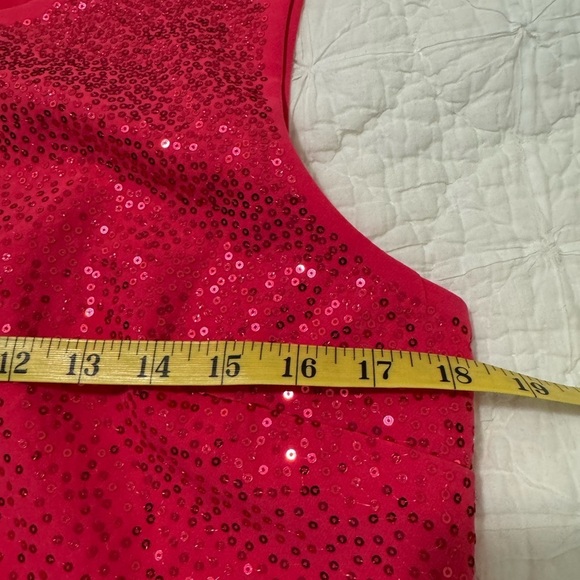 NWT Tahari Fuchsia Pink Sheath style Dress. Size 8. Midi - Picture 12 of 14
